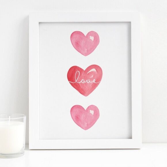 Heart Watercolor Print  - Picture 1 of 3